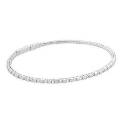 14 Karat White Gold Diamond Flex Bracelet