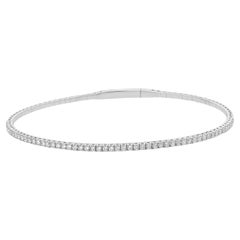 14 Karat White Gold Diamond Flex Bracelet