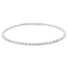 14 Karat White Gold Diamond Flex Bracelet