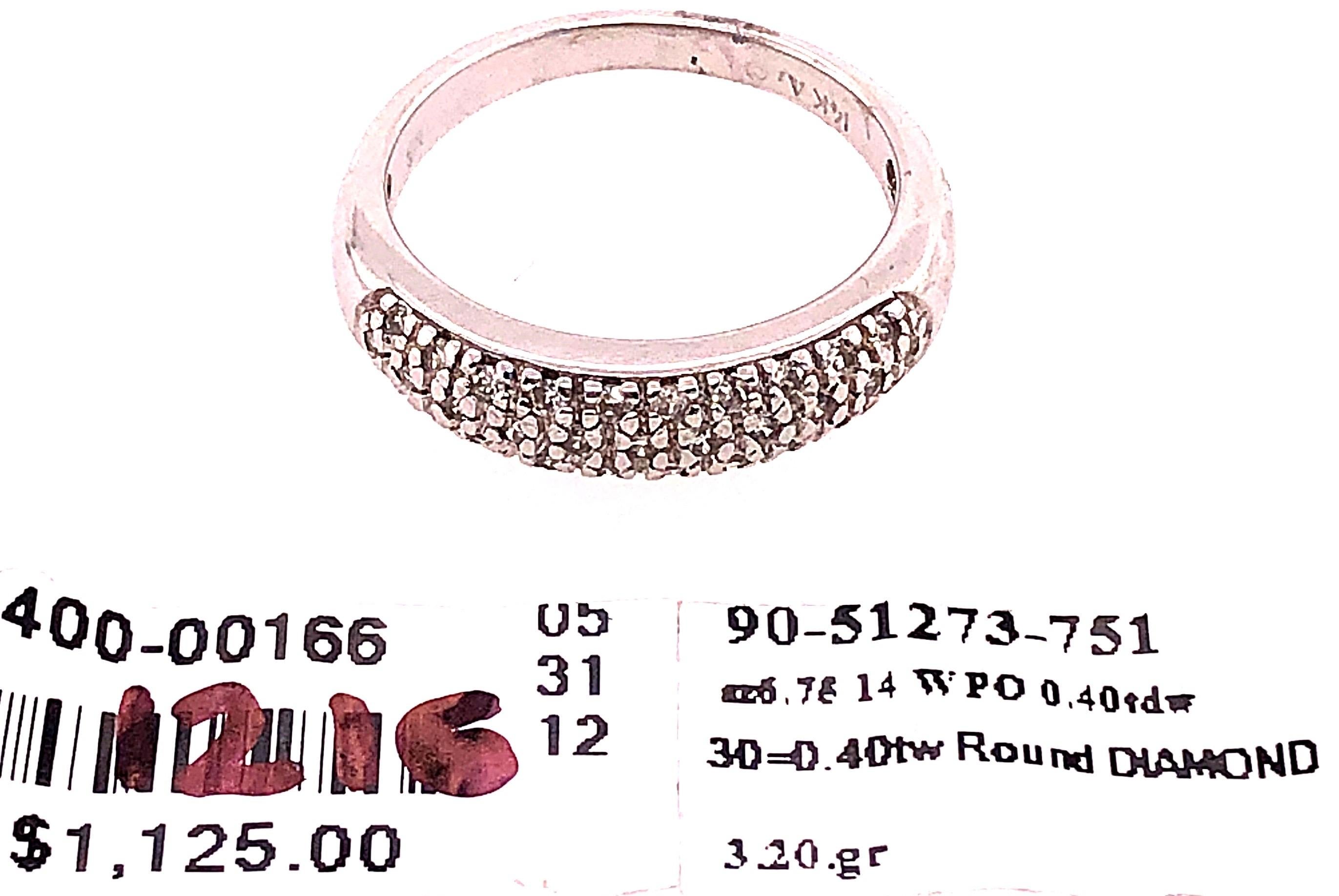 14 Karat Weißgold Diamant-Halbjahrfeier-Ring Ehering Brautband im Angebot 4