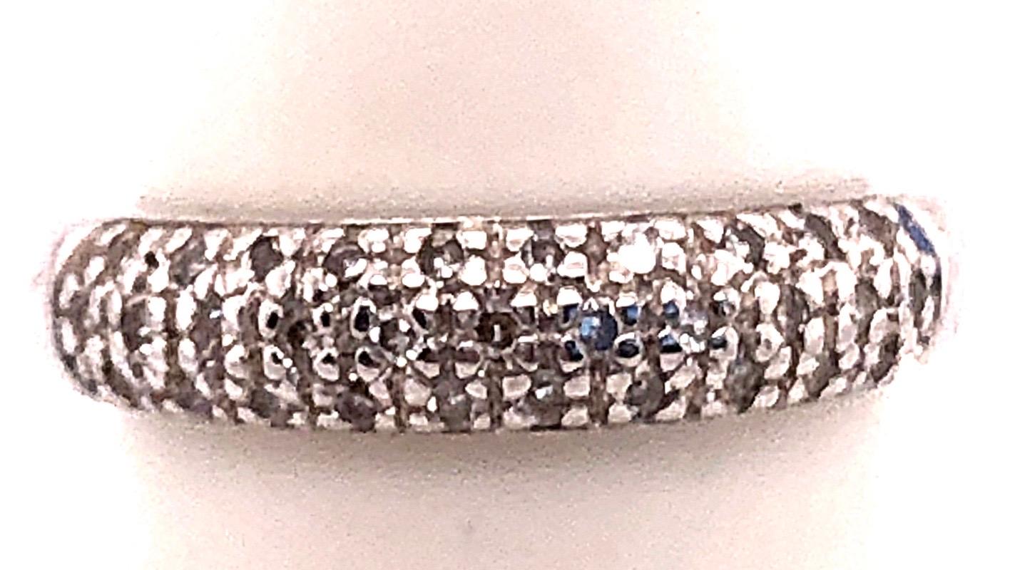 14 Karat Weißgold Diamant-Halbjahrfeier-Ring Ehering Brautband (Moderne) im Angebot