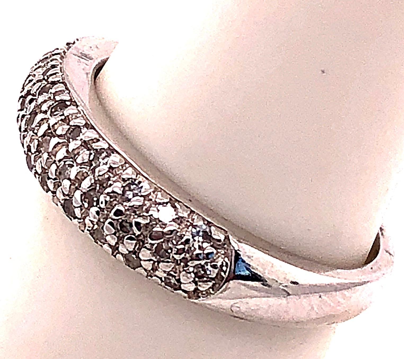 14 Karat Weißgold Diamant-Halbjahrfeier-Ring Ehering Brautband im Angebot 1