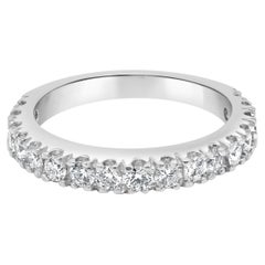 14 Karat White Gold Diamond Half Eternity Band