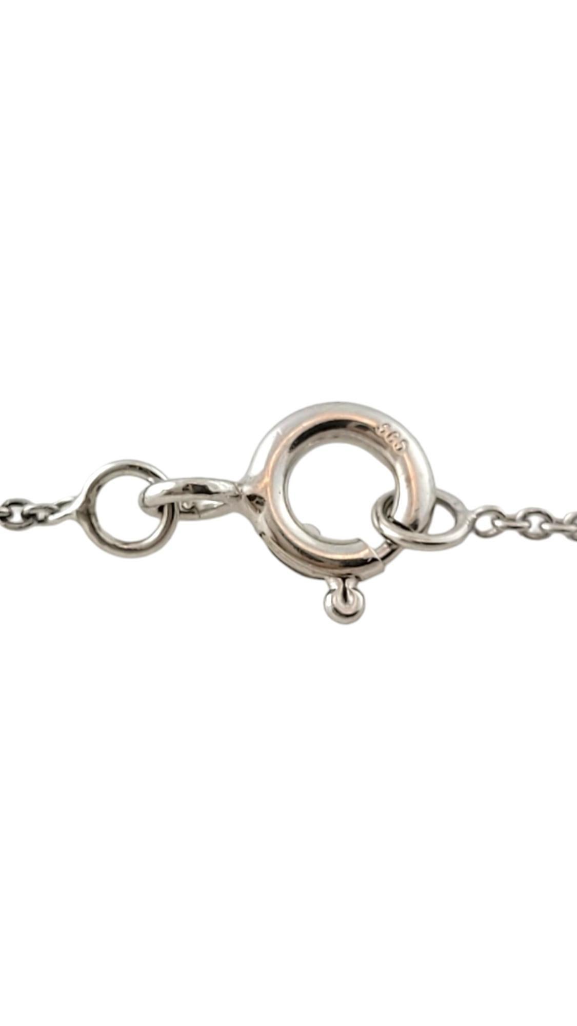 14 Karat White Gold Diamond Halo Style Pendant Necklace #17783 For Sale 2