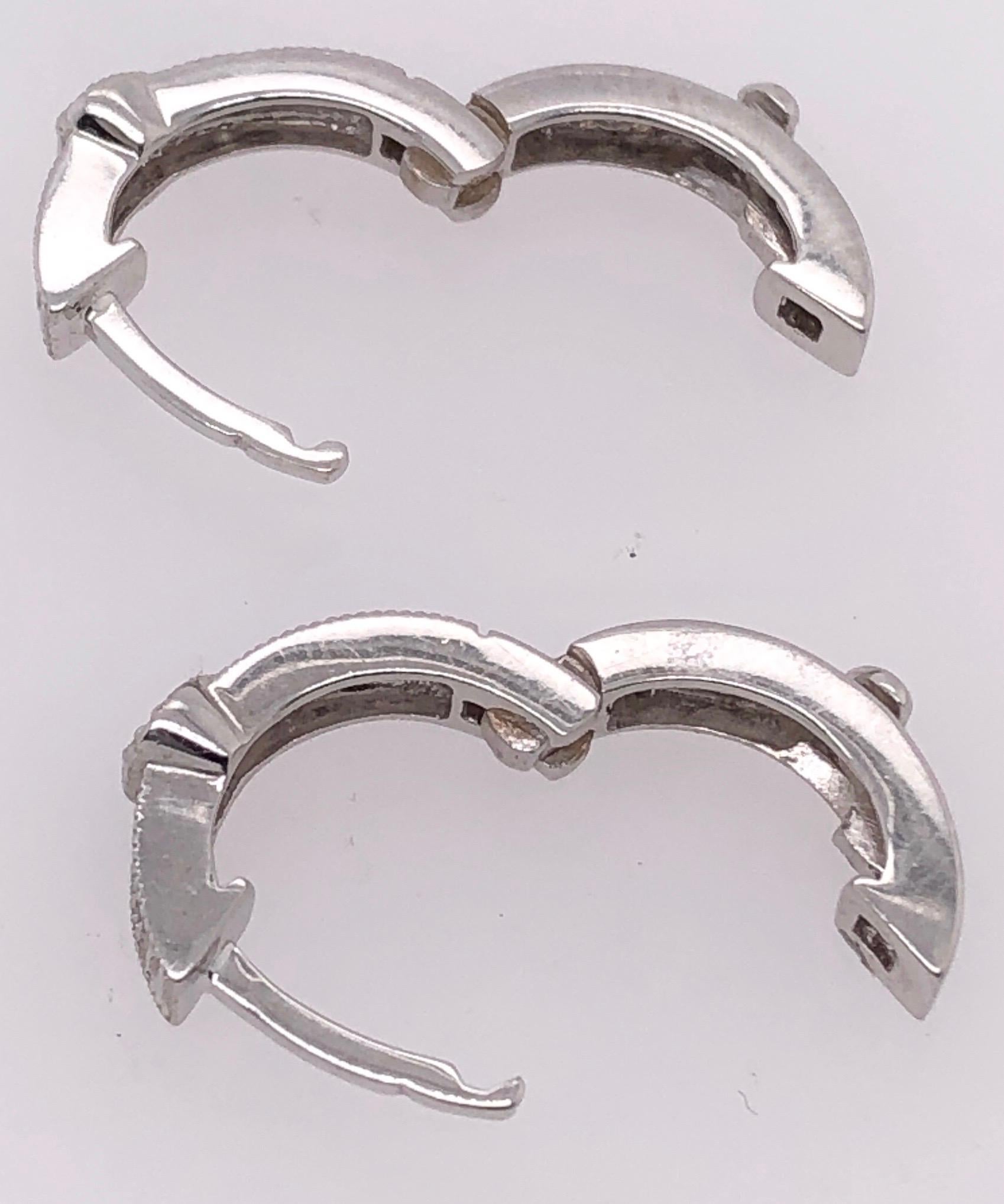 diamond heart hoop earrings