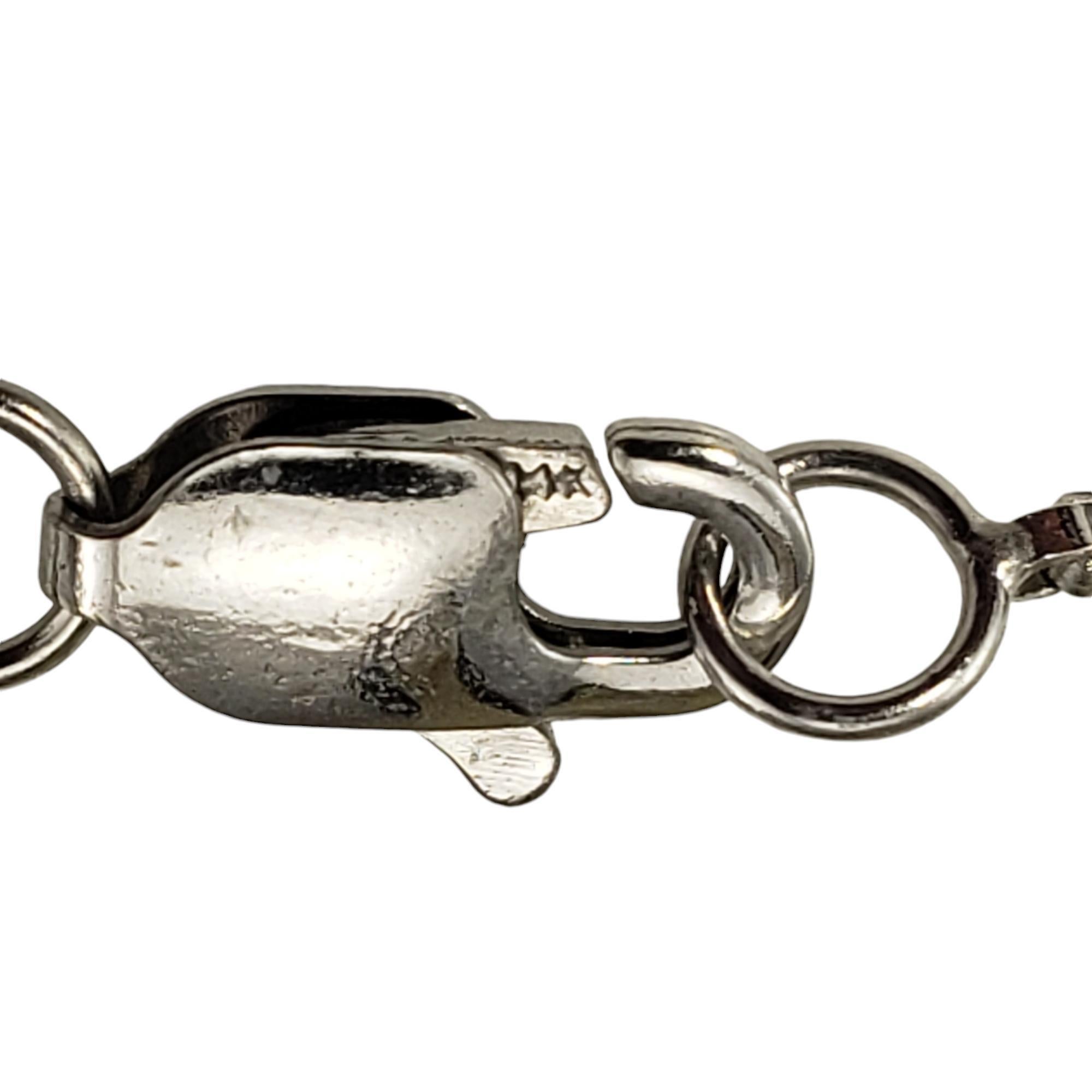 Collana Lariat con diamanti in oro bianco 14 carati #18745 In condizioni buone in vendita a Washington Depot, CT