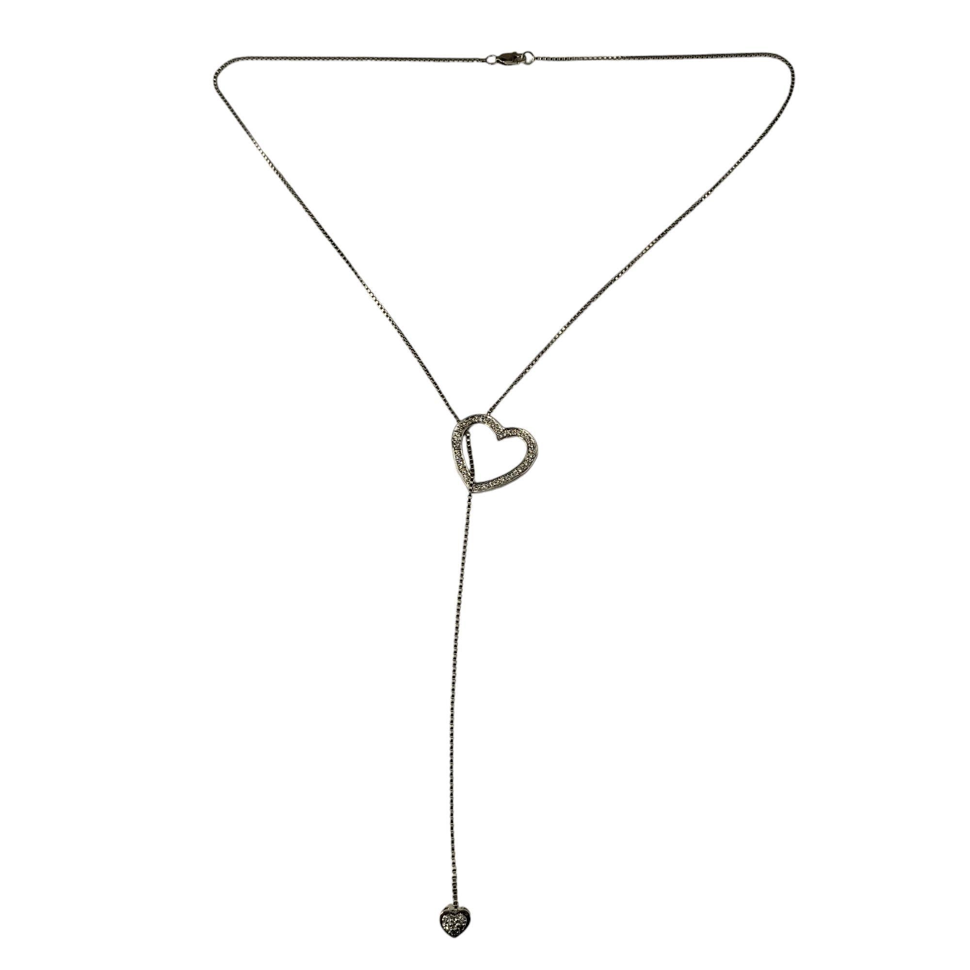 Collana Lariat con diamanti in oro bianco 14 carati #18745