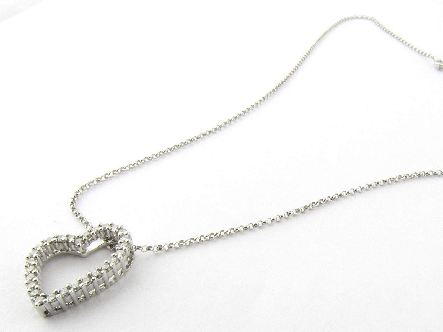 diamante heart necklace