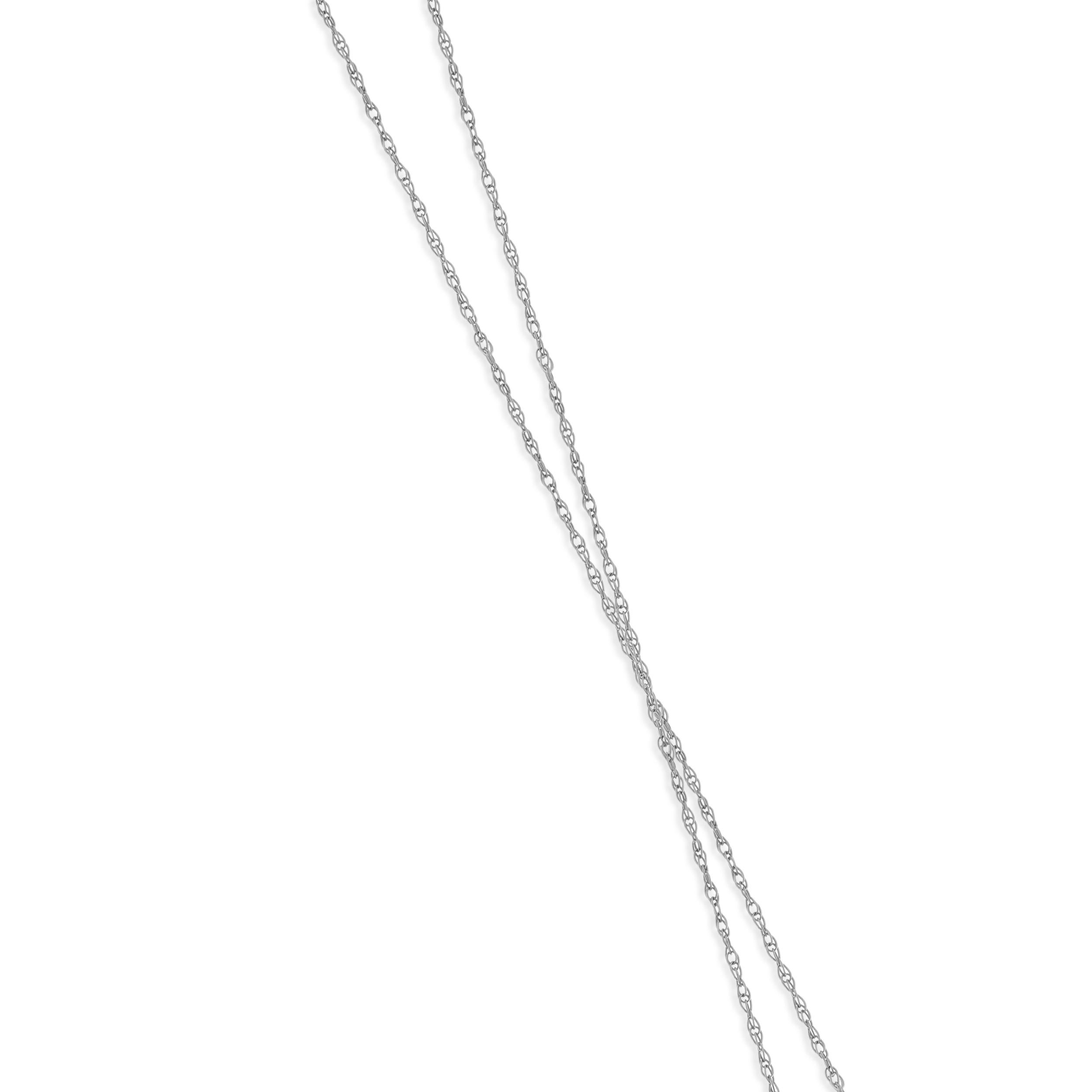 Collana con cuore di diamanti in oro bianco 14 carati In condizioni ottime in vendita a Scottsdale, AZ