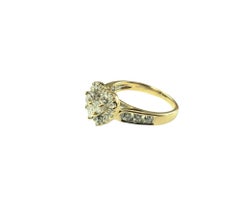 14 Karat YellowGold Diamond Heart Ring Size 6.25 #15699