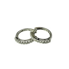 14 Karat Weißgold Diamant-Ring-Ohrringe #21944