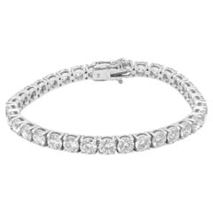 Tennisarmband aus 14 Karat Weißgold mit Diamant-Inline