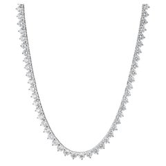 Collier de tennis en or blanc 14 carats avec diamants en ligne