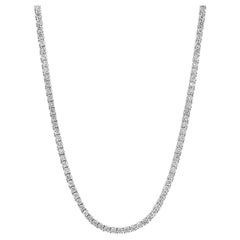 14 Karat White Gold Diamond Inline Tennis Necklace 14 Karat White Gold Diamond Inline Tennis Necklace