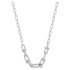 14 Karat Weißgold Diamant A Link Halskette
