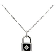 14 Karat White Gold Diamond Locket Pendant 0.21 Carats 14 Karat White Gold