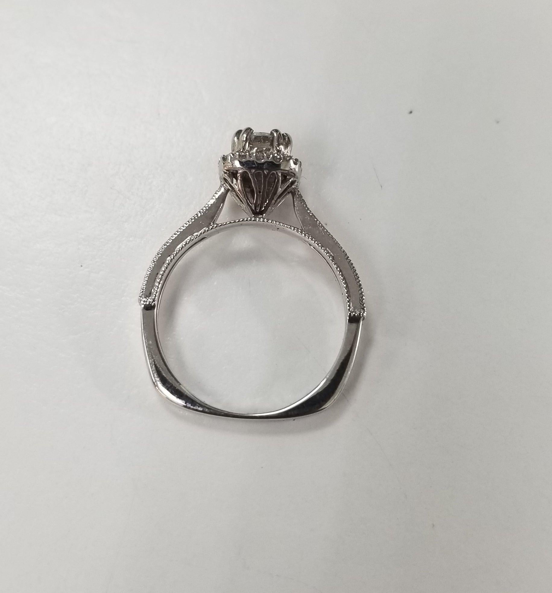 14 Karat White Gold Diamond Micro Pave Ring 5