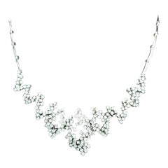 14 Karat White Gold Diamond Necklace with 3.80 Carat