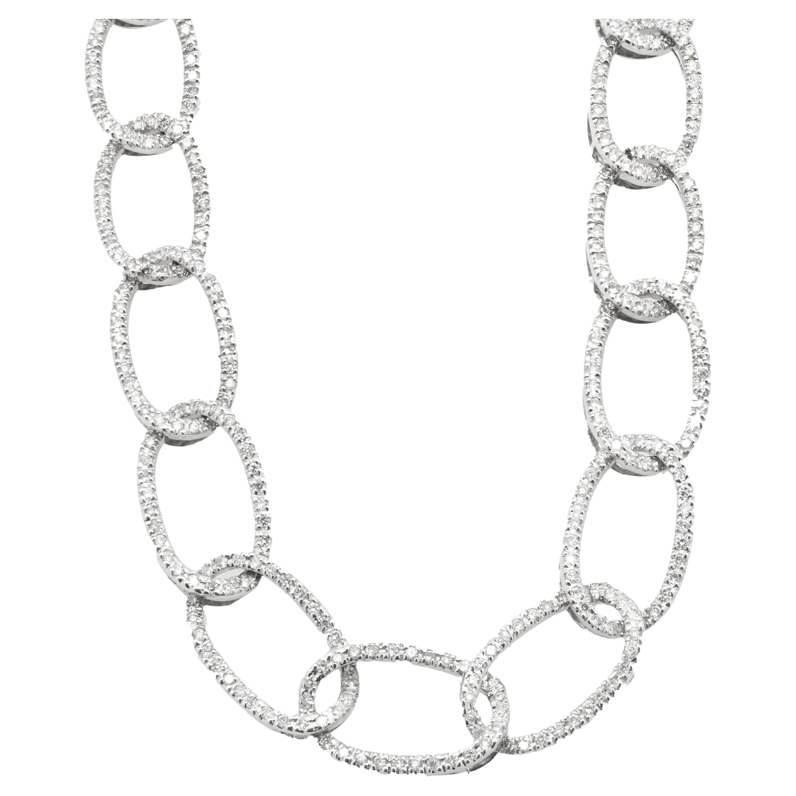 Victorian Gold Collar Oval Link Necklace at 1stDibs