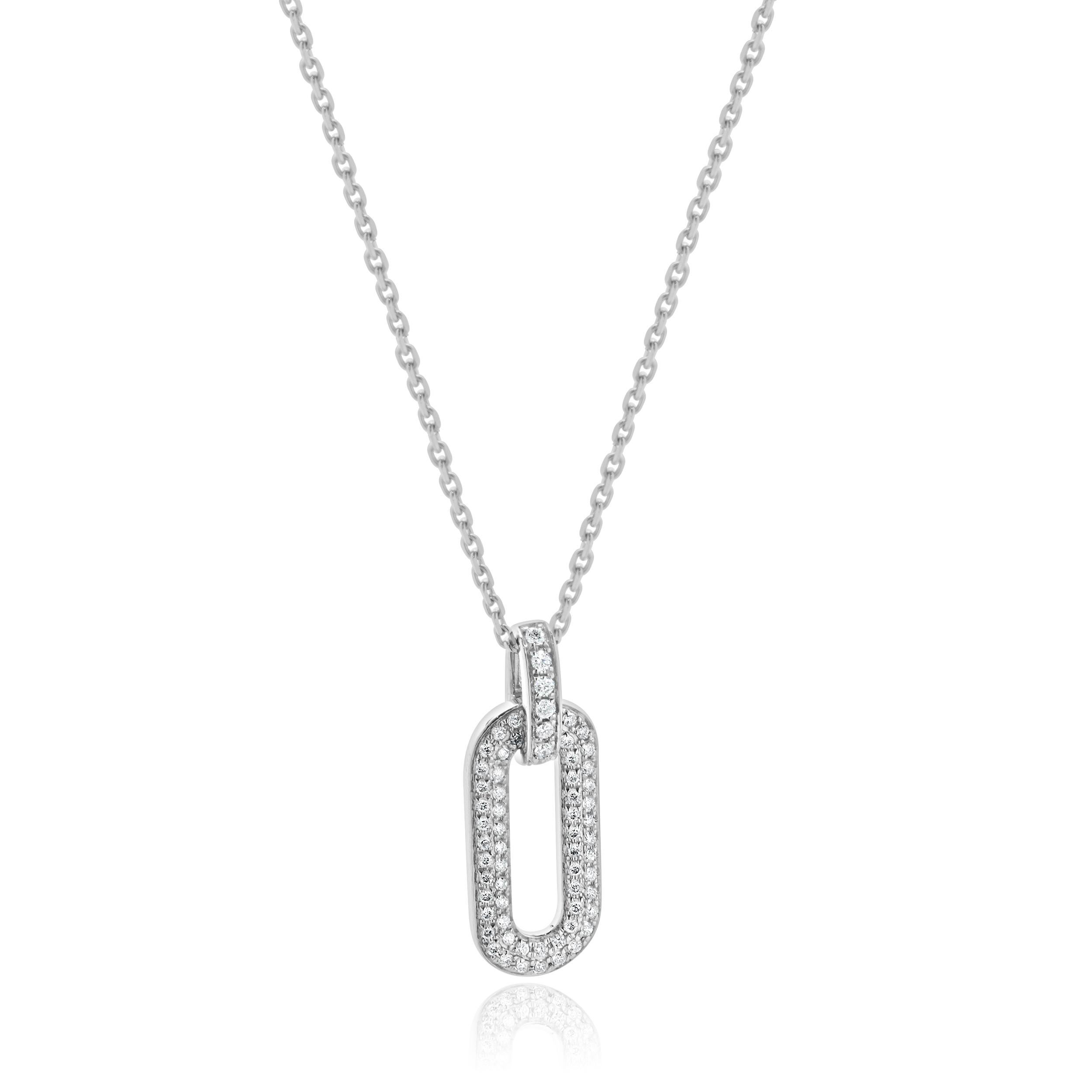 Designer: Sonderanfertigung
MATERIAL: 14K Weißgold
Diamant: Rundschliff = 0,37cttw
Farbe: G
Klarheit: SI1
Abmessungen: Halskette misst 18-Zoll in der Länge
Gewicht: 3.27 Gramm

