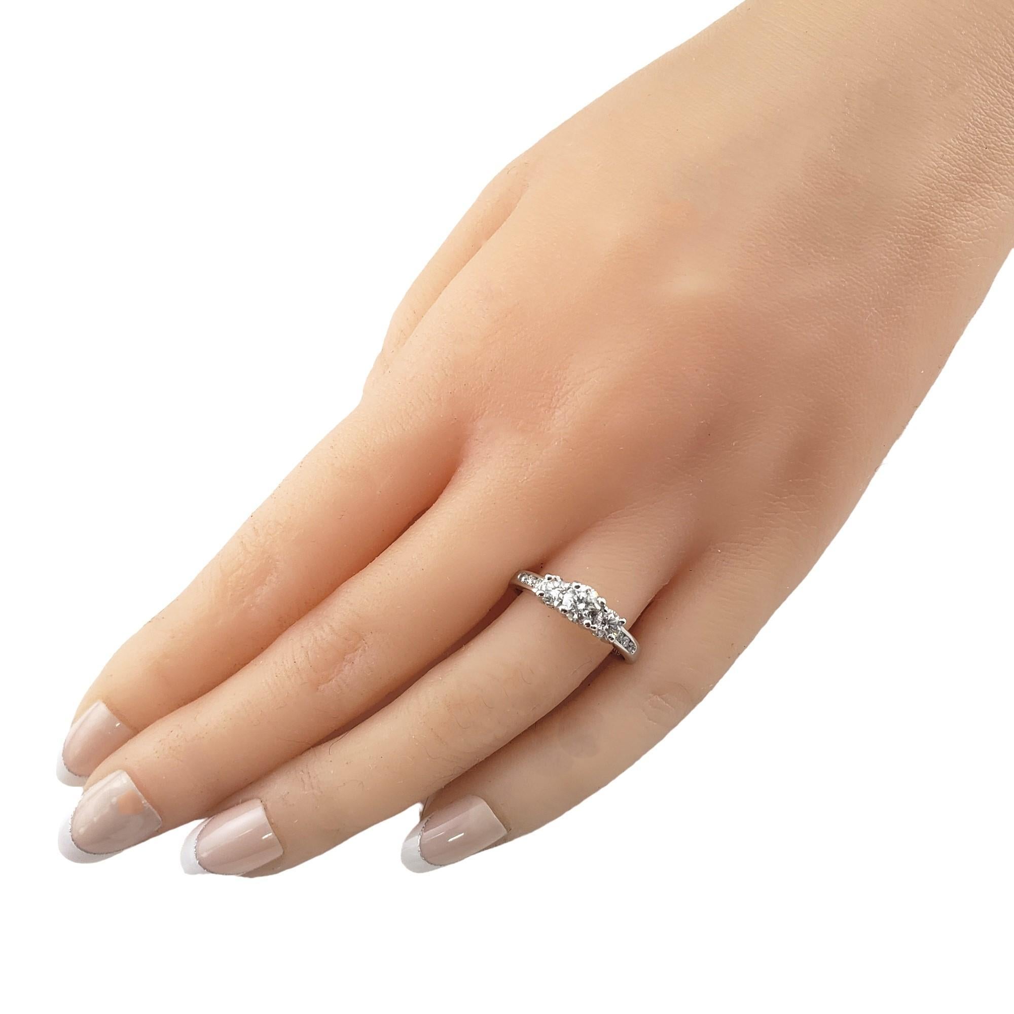 14 Karat White Gold Diamond Past, Present and Future Ring Size 7 #15698 5