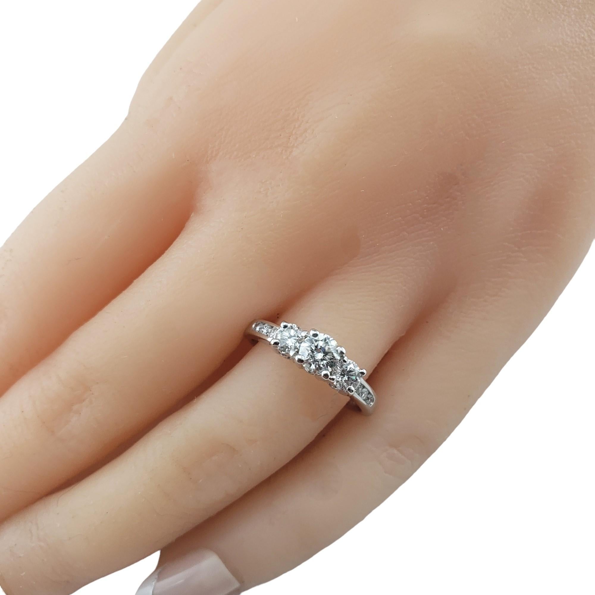 14 Karat White Gold Diamond Past, Present and Future Ring Size 7 #15698 6