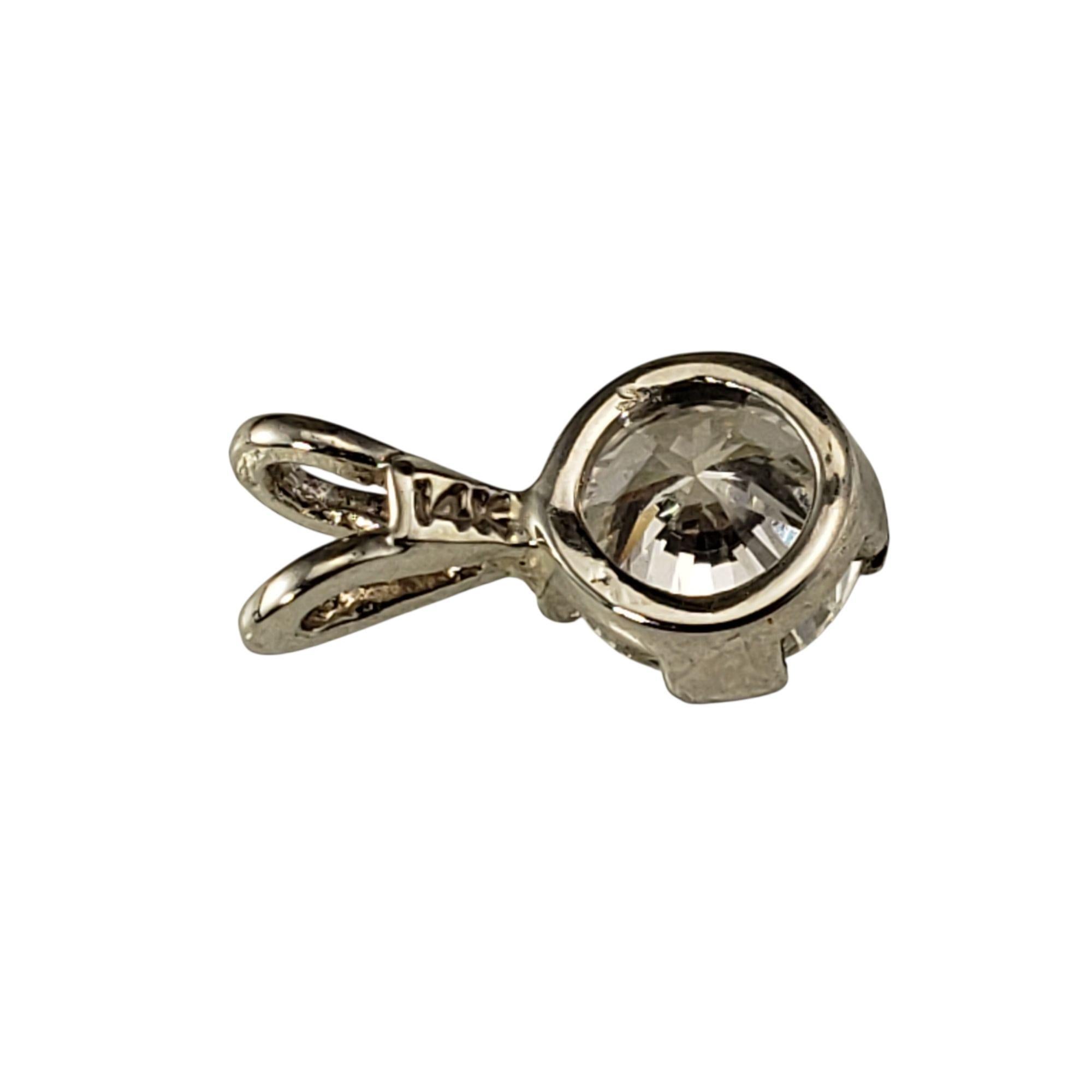 Donna Ciondolo con diamante in oro bianco 14 carati #22207 in vendita