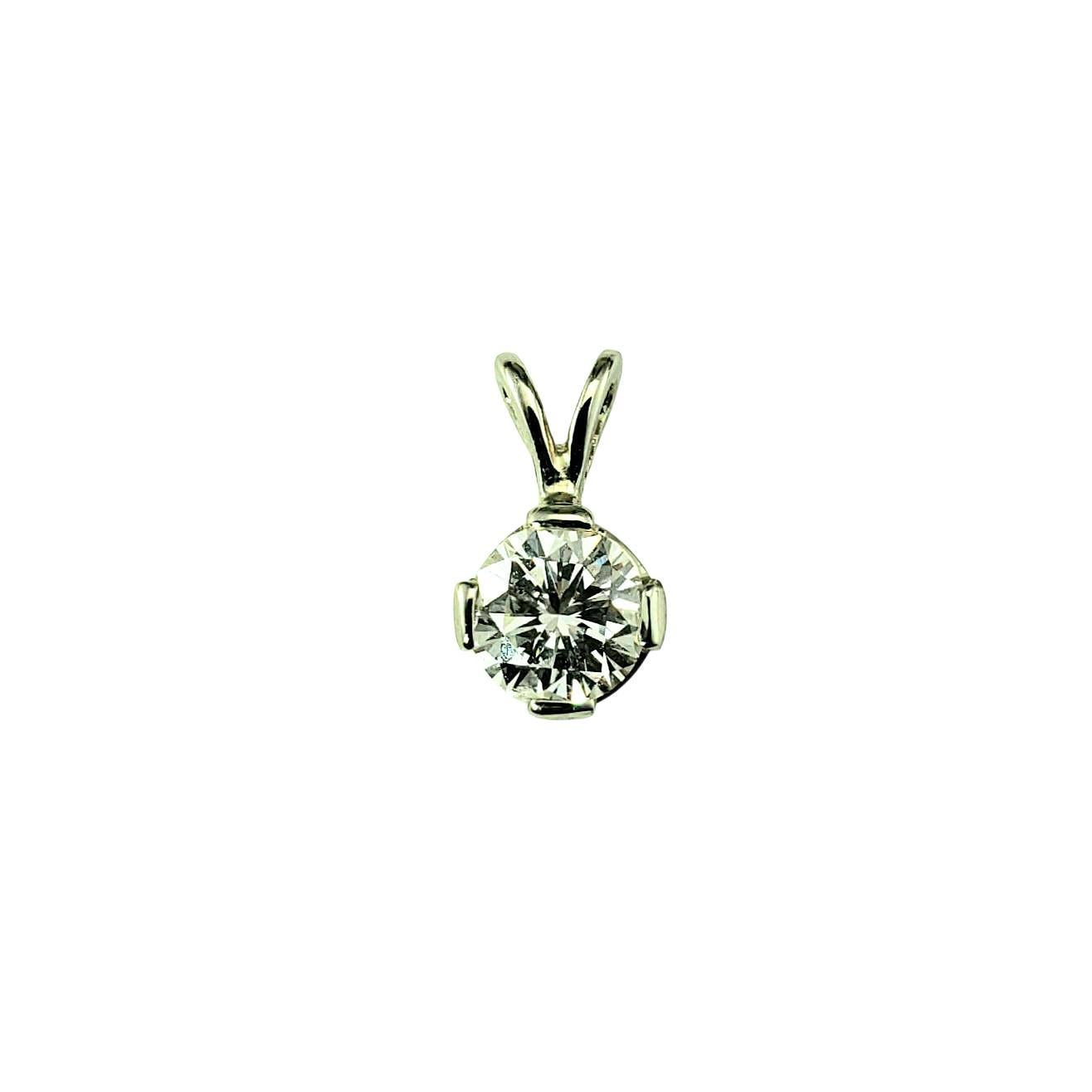 Ciondolo con diamante in oro bianco 14 carati #22207 in vendita