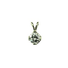 Ciondolo con diamante in oro bianco 14 carati #22207