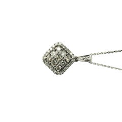 14 Karat White Gold Diamond Pendant Necklace #15494