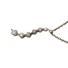 14 Karat White Gold Diamond Pendant Necklace