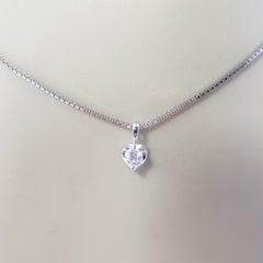 14 Karat White Gold Diamond Pendant Necklace