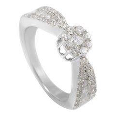 14 Karat Weißgold Diamant Versprechensring
