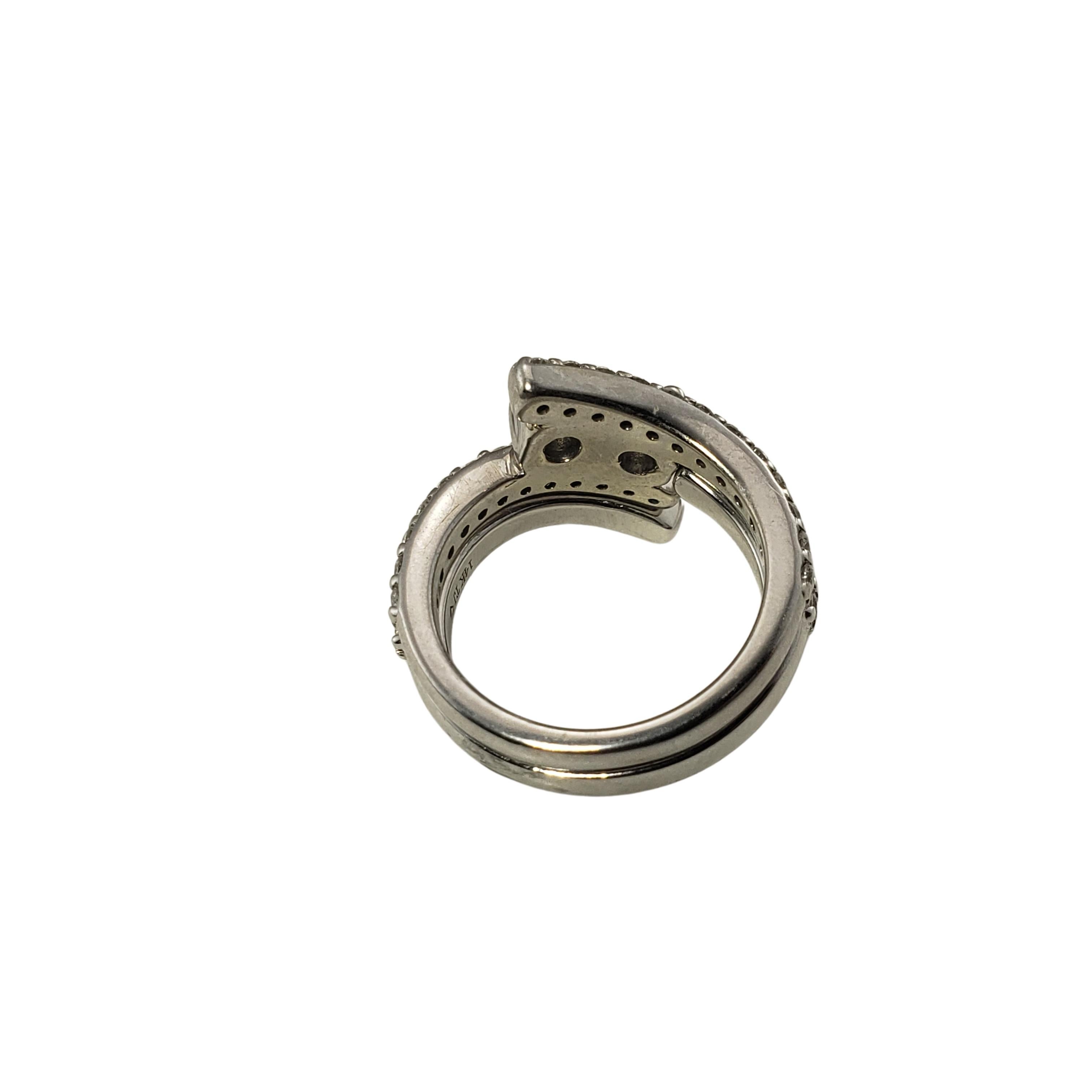 14 Karat White Gold Diamond Ring and Enhancer Band For Sale 1