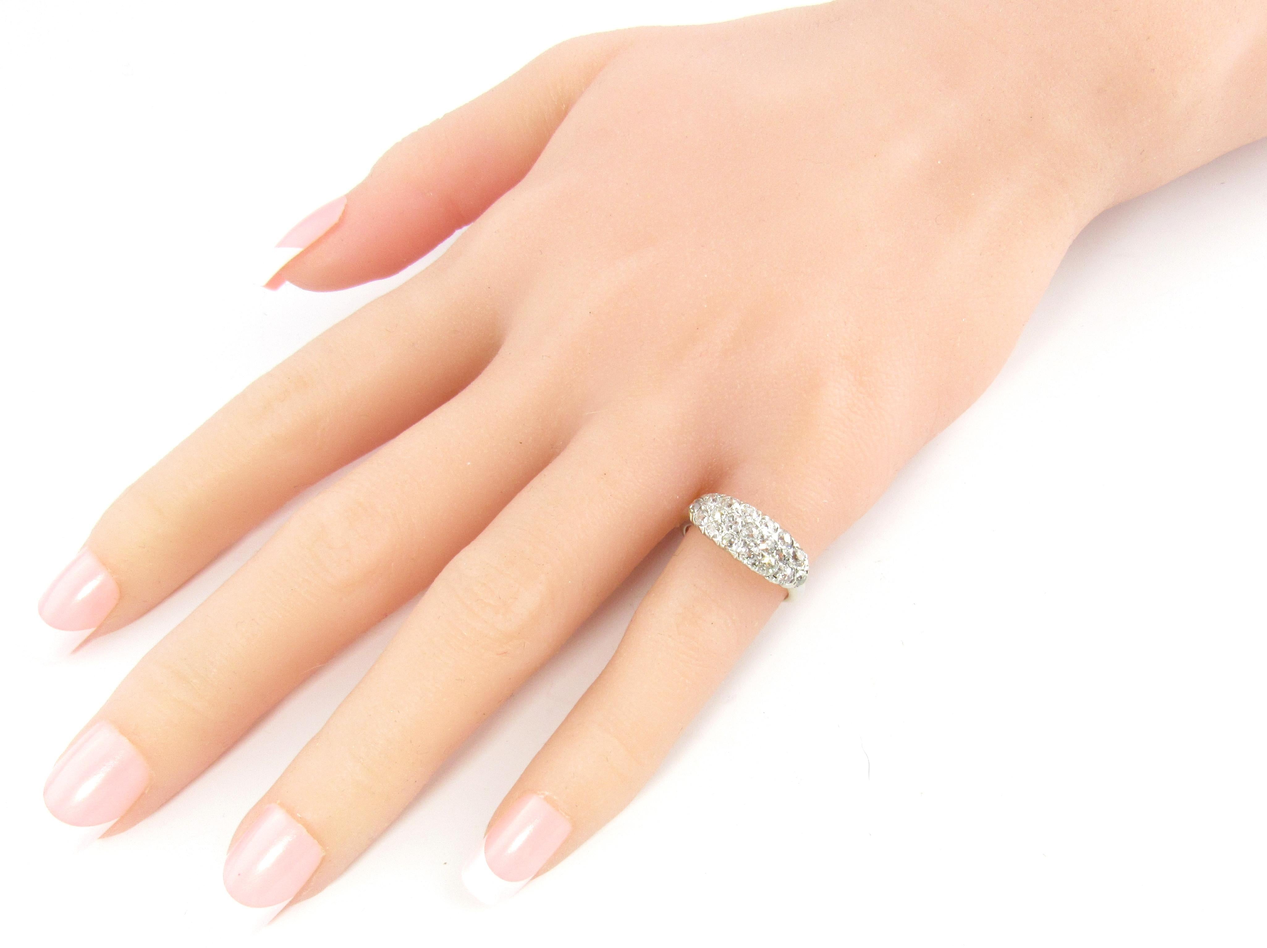 14 Karat White Gold Diamond Ring For Sale 4