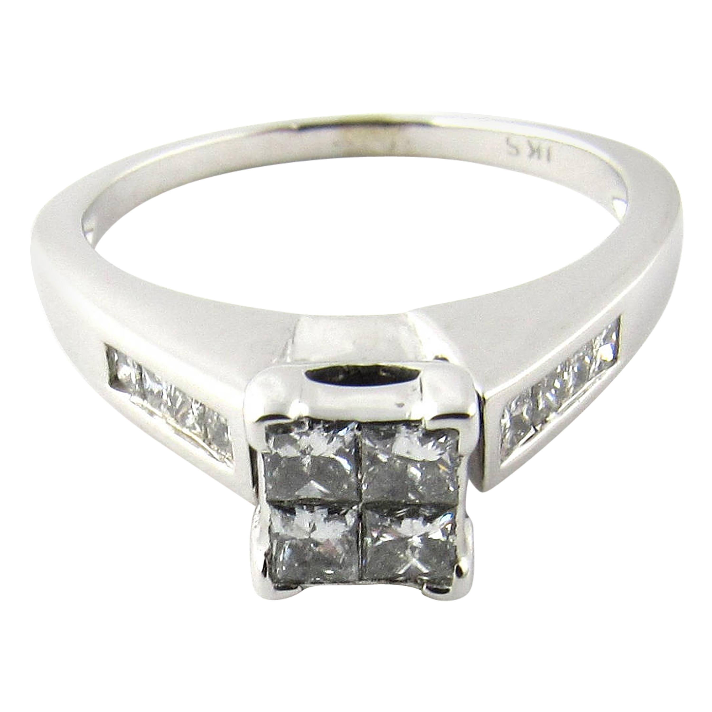 14 Karat White Gold Diamond Ring