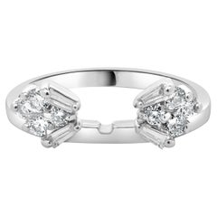 14 Karat White Gold Diamond Ring Gaurd