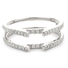 14 Karat White Gold Diamond Ring Guard