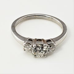 14 Karat White Gold Diamond Ring