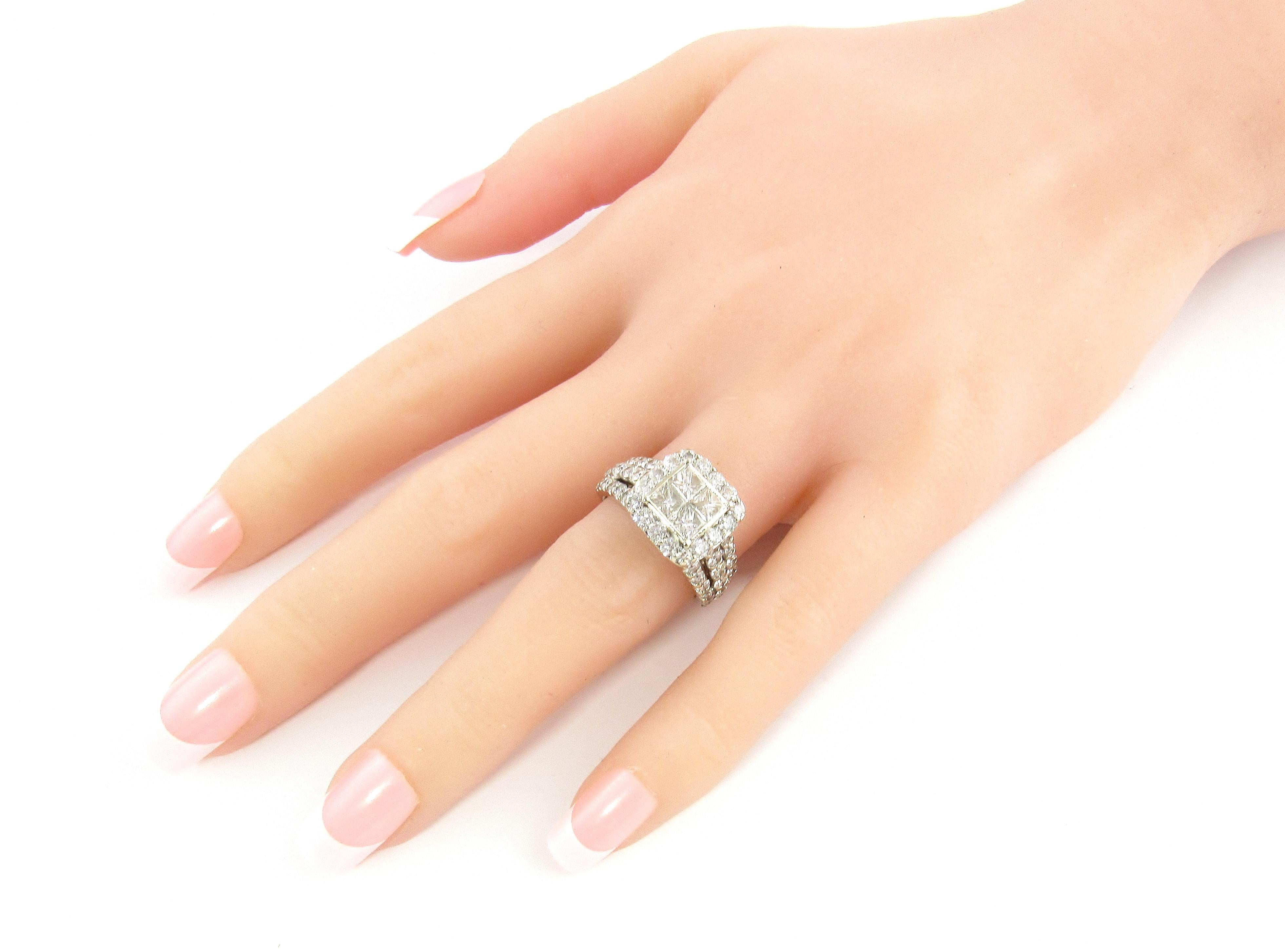 14 Karat White Gold Diamond Ring 2