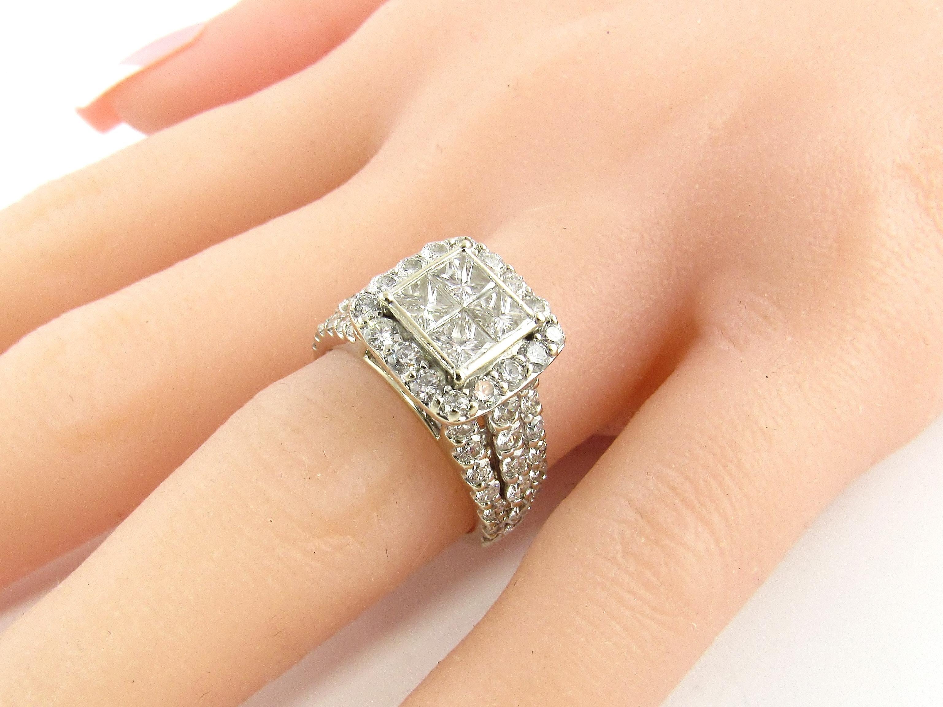14 Karat White Gold Diamond Ring 3