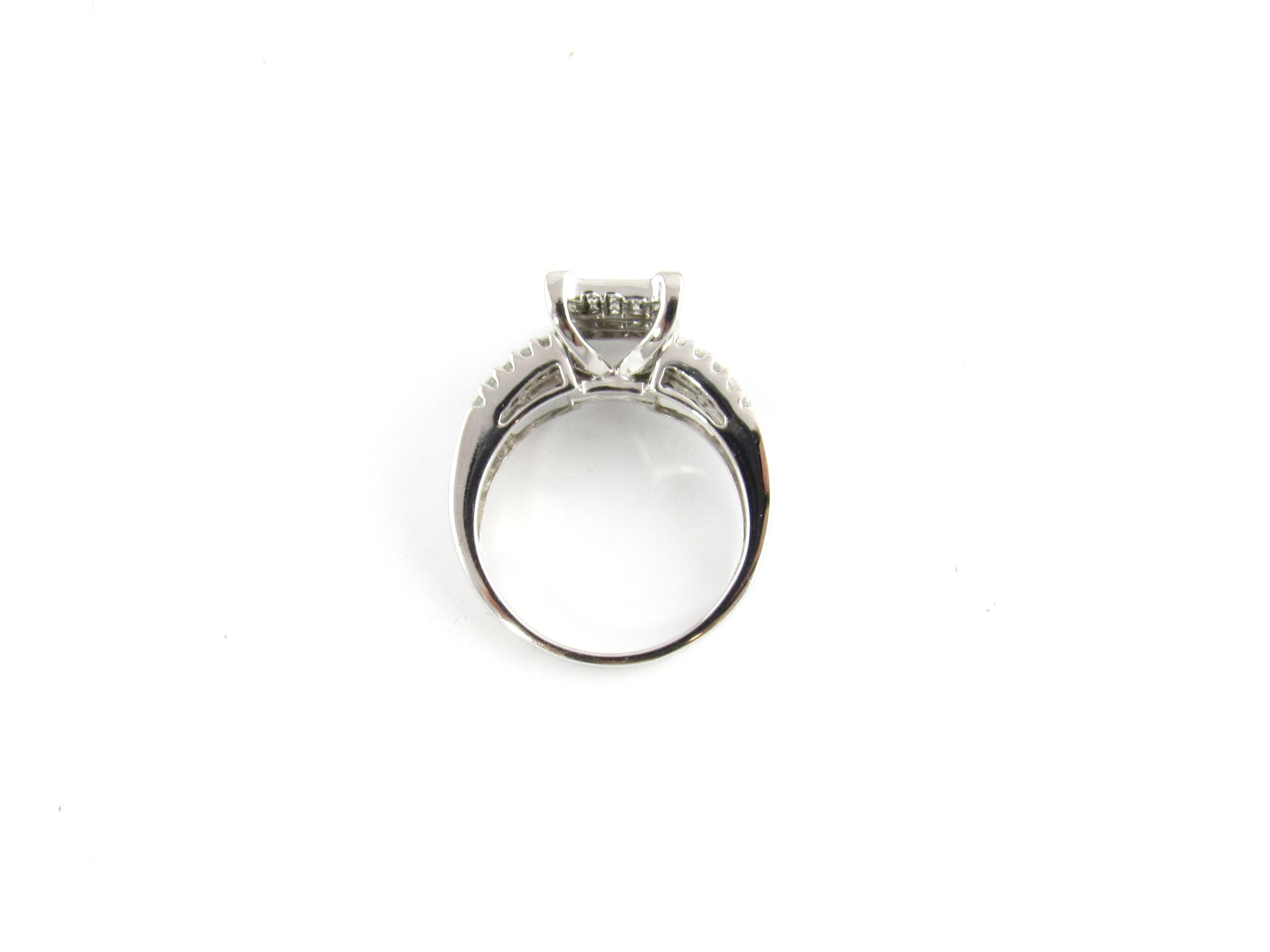 14 Karat White Gold Diamond Ring In Good Condition For Sale In Washington Depot, CT