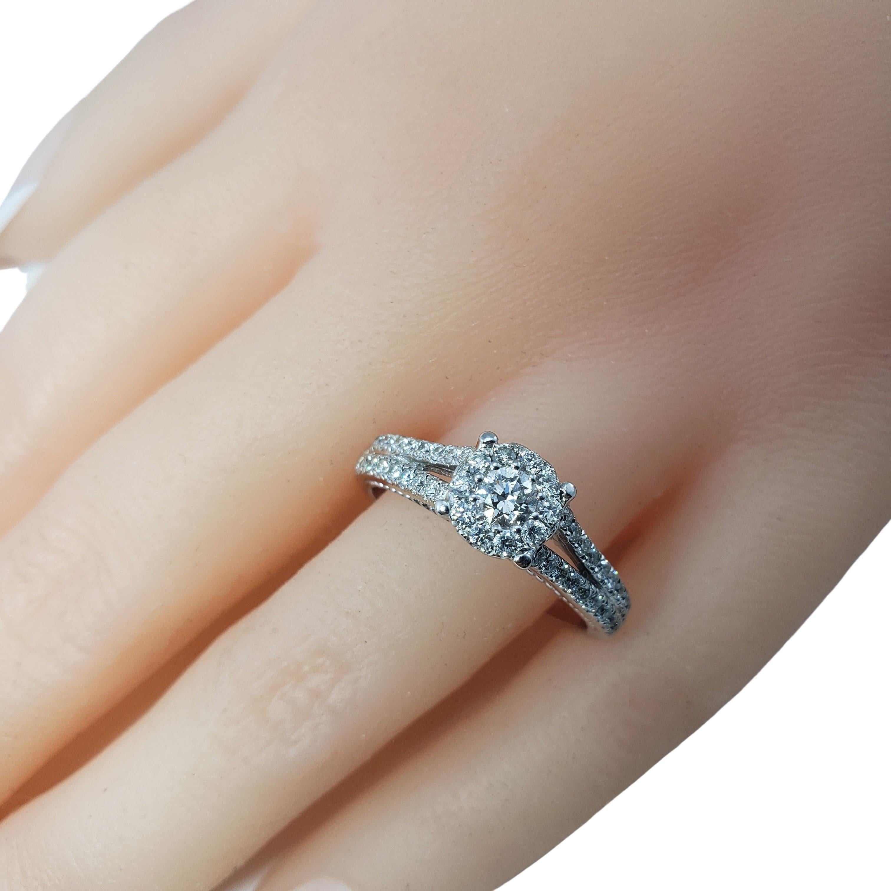 14 Karat White Gold Diamond Ring Size 9.25 For Sale 5