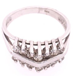 14 Karat White Gold Diamond Ring Wedding / Bridal / Anniversary