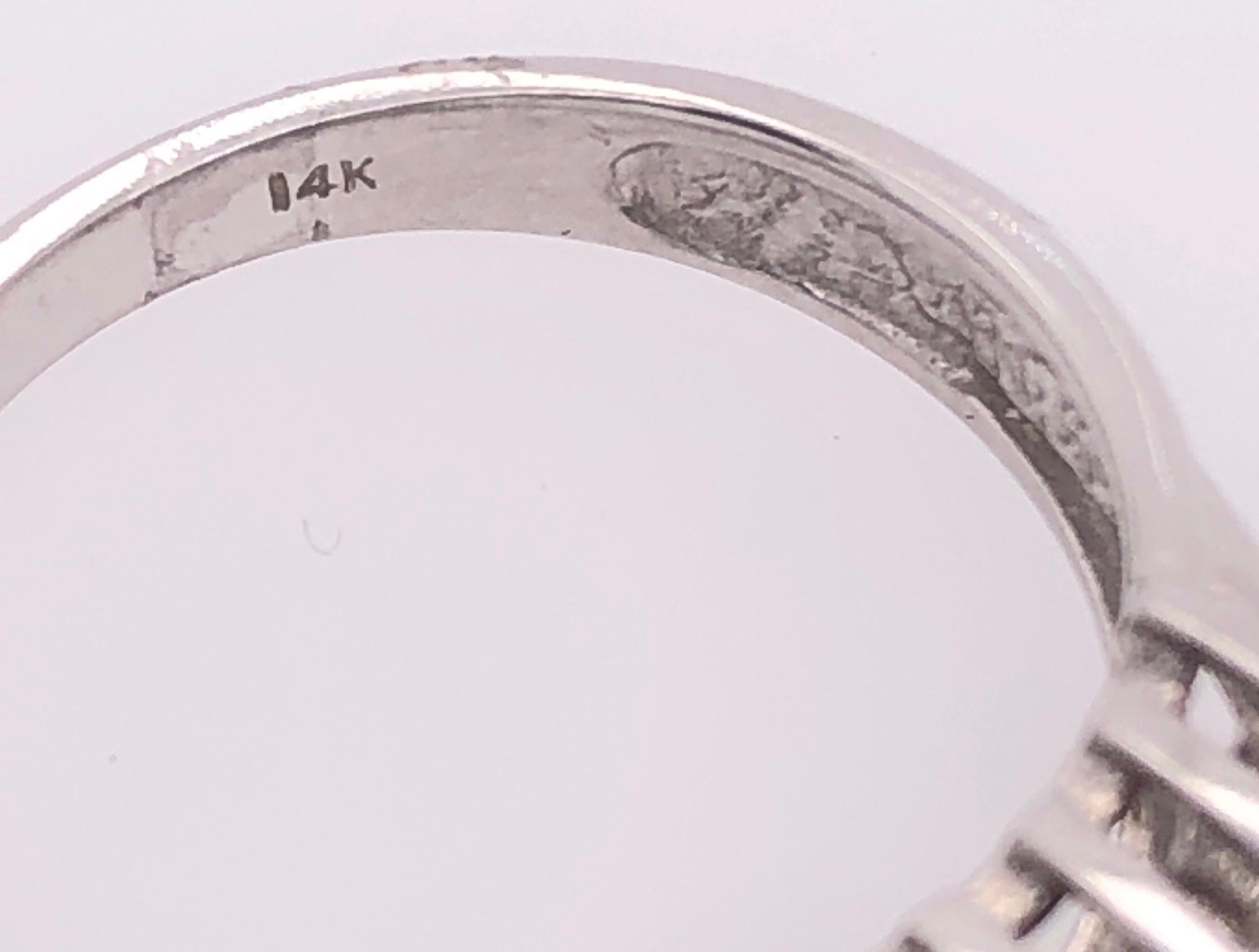 14 Karat White Gold Diamond Ring Wedding / Bridal / Anniversary For Sale 1