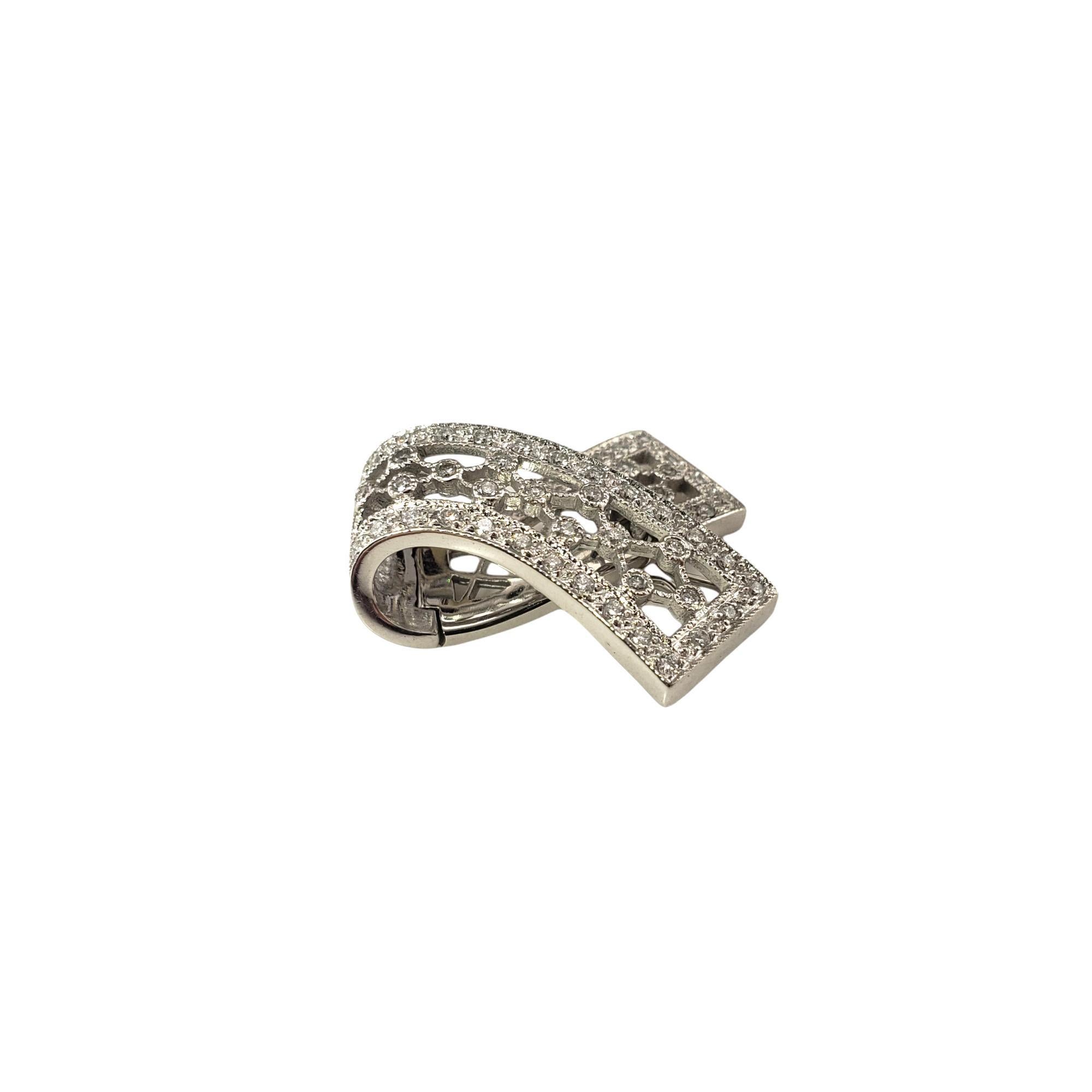 Women's 14 Karat White Gold Diamond Slide Pendant Enhancer #17214 For Sale