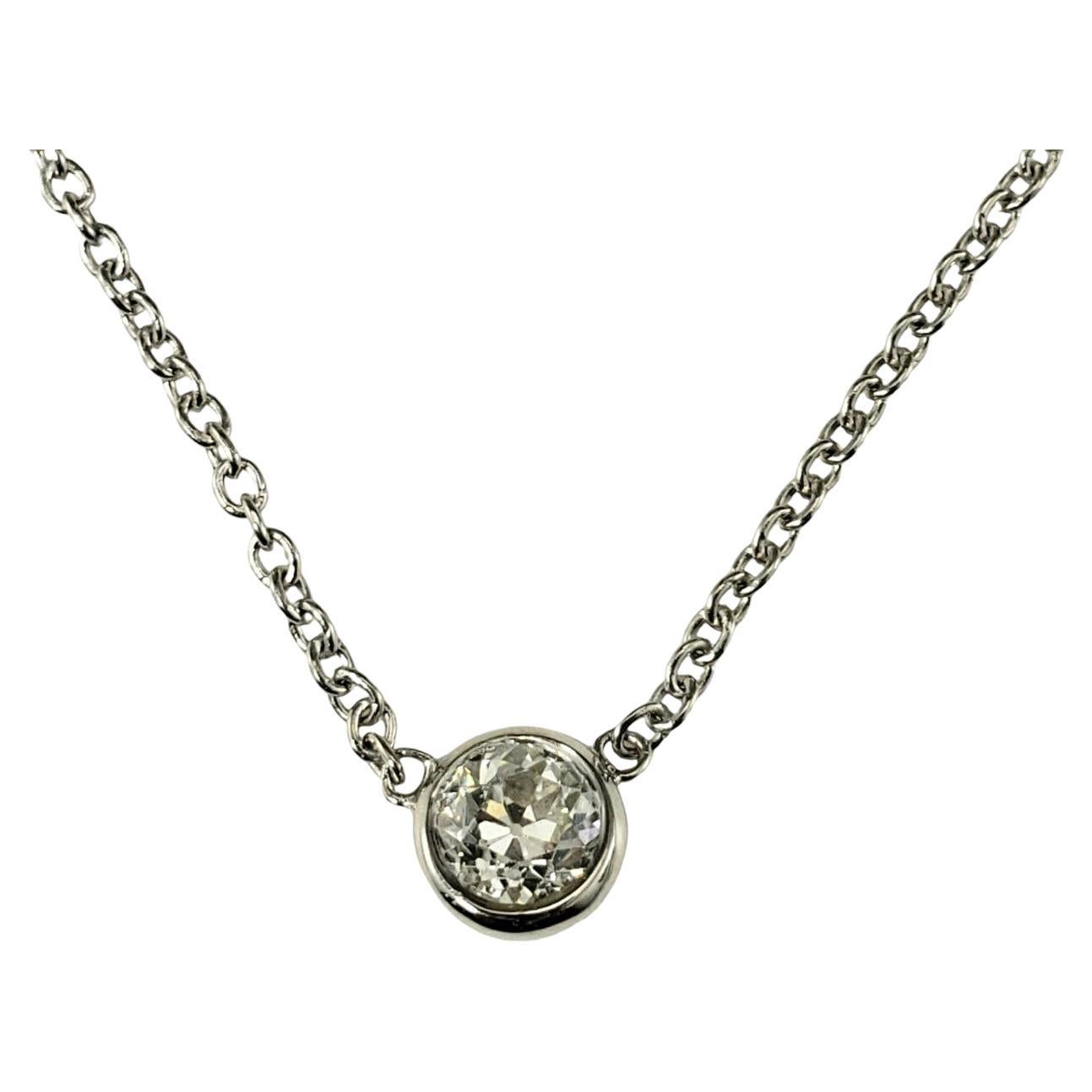 Lexington Grande White Rhodium Solitaire Necklace main image 1