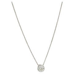 14 Karat White Gold Diamond Solitaire Necklace