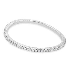14 Karat White Gold Diamond Stretch Bracelet