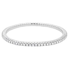 14 Karat White Gold Diamond Stretch Bracelet